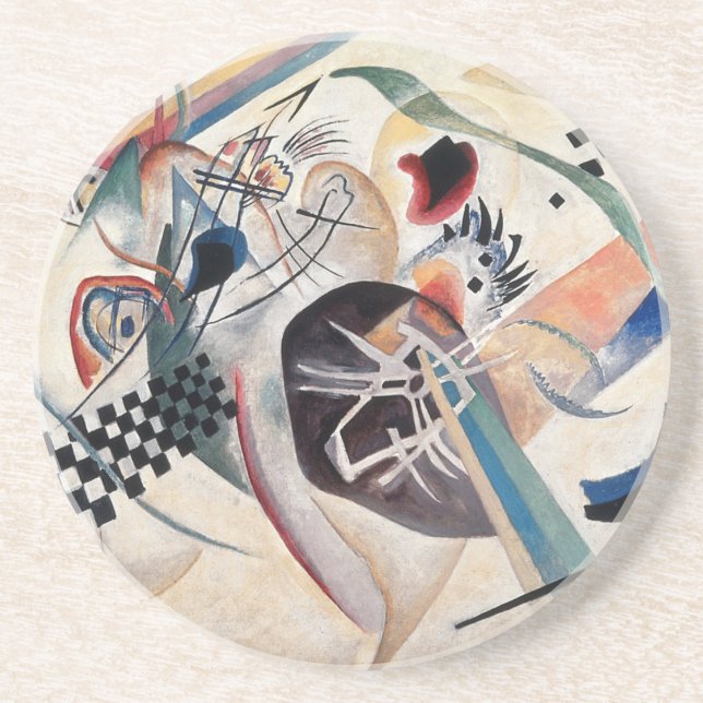 Kandinsky-Zusammensetzung Abstrakt Sandstein Untersetzer (Vorne)