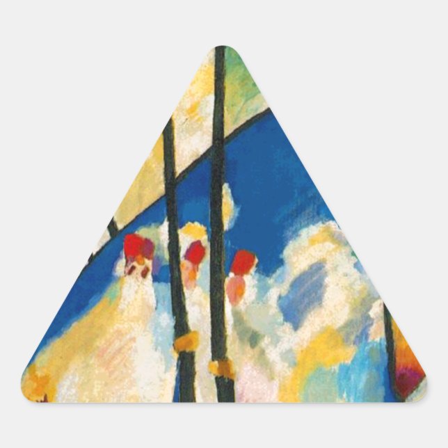 Kandinsky-Zusammensetzung IV Dreieckiger Aufkleber (Vorderseite)