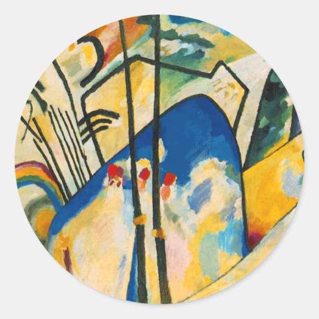 Kandinsky-Zusammensetzung IV Runder Aufkleber (Vorderseite)