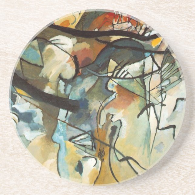 Kandinsky Zusammensetzung V Abstract Painting Getränkeuntersetzer (Vorne)