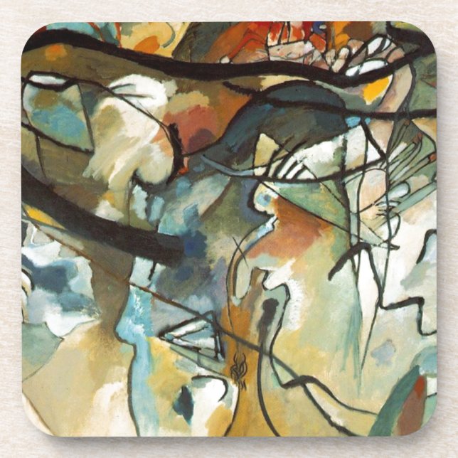 Kandinsky Zusammensetzung V Abstract Painting Getränkeuntersetzer (Vorderseite)