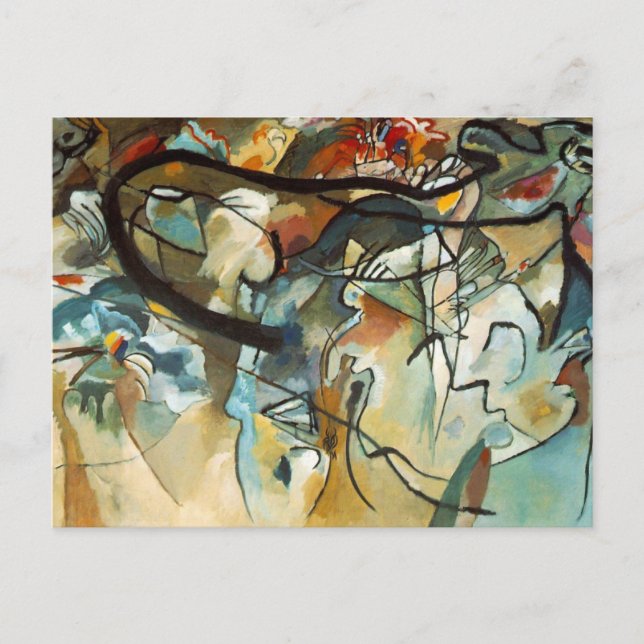 Kandinsky Zusammensetzung V Abstract Painting Postkarte (Vorderseite)