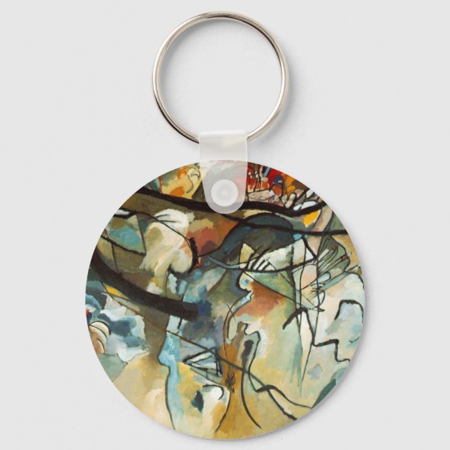 Kandinsky Zusammensetzung V Abstract Painting Schlüsselanhänger (Vorderseite)