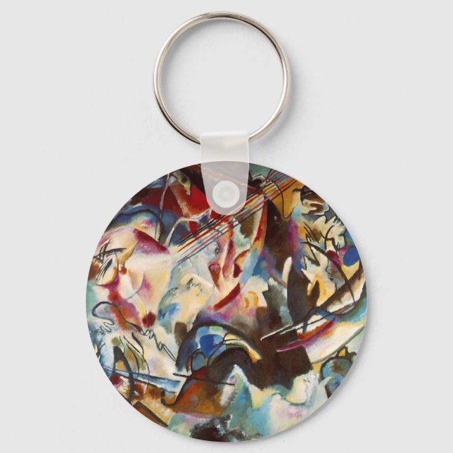Kandinsky Zusammensetzung VI Abstrakte Malerei Schlüsselanhänger (Vorderseite)