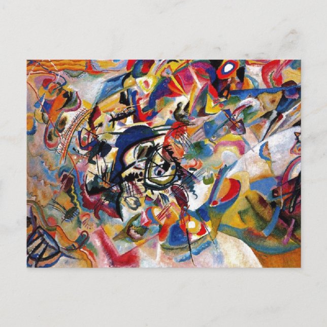 Kandinsky Zusammensetzung VII Abstrakte Malerei Postkarte (Vorderseite)