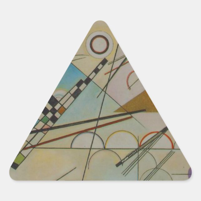 Kandinsky-Zusammensetzung VIII Dreieckiger Aufkleber (Vorderseite)