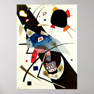 Kandinsky - Zwei schwarze Flecken Poster