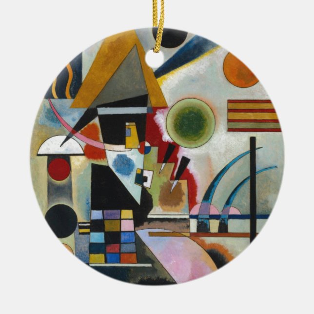 Kandinskys Abstraktes Gemälde-Swinging Keramik Ornament (Vorne)