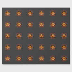 Kandismais Königin Halloween Krone Fledermäuse_1 Geschenkpapier