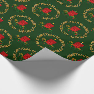 KANDLE-GIFT-WRAP, LEICHTER, ROTER CHRISTMAS GESCHENKPAPIER