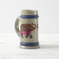 Kandy bunt pink Elephant Tasse Bierstein