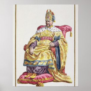 Kang Tsi (1662-1722) Manchu Kaiser China von Poster