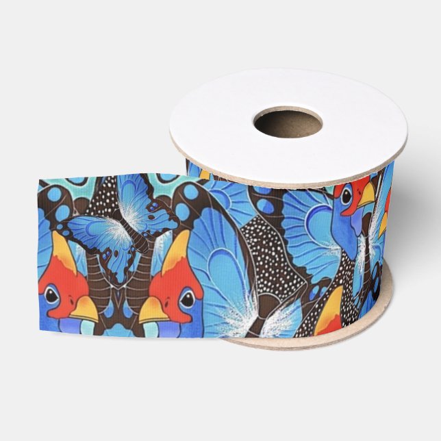 Kanga Blue Geschenkpapier Ripsband (Spule)