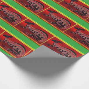 Kangaroo Aborigo Weihnachtswrapping Paper Geschenkpapier