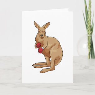 Kangaroo als Boxer mit Boxhandschuhen Karte