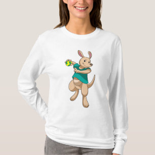 Kangaroo als Handballspieler mit Handball T-Shirt
