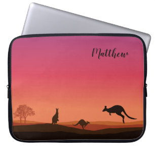 Kangaroo als Personalisierter Laptop-Deckenschlauc Laptopschutzhülle