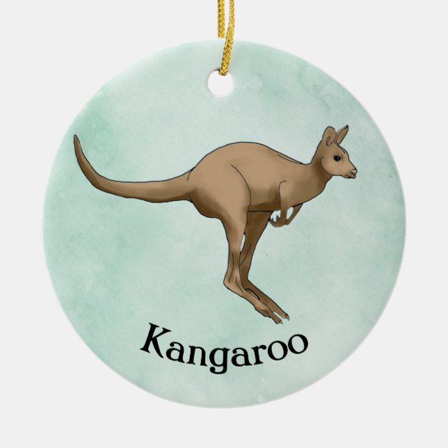 Kangaroo Animal Design Ornament (Vorne)