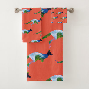 Kangaroo Art Badhandtuch Set
