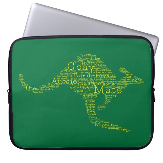 Kangaroo aus australischer Slang Laptopschutzhülle (Vorderseite)