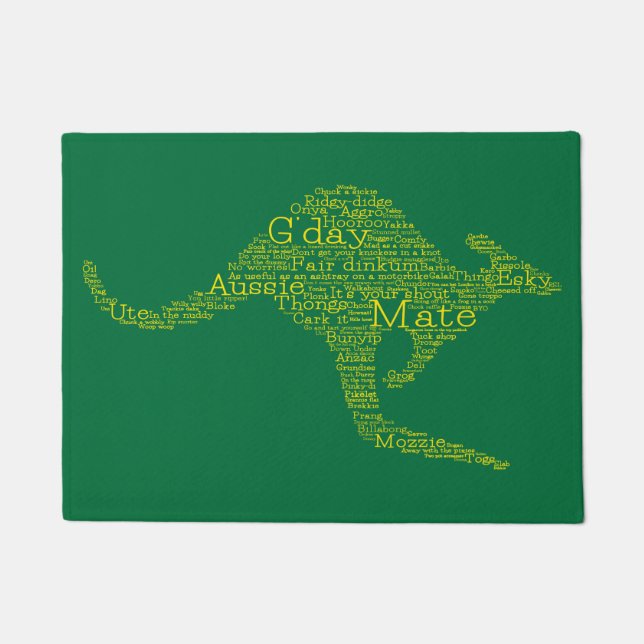 Kangaroo aus australischer Umgangssprache Fußmatte (Vorderseite)