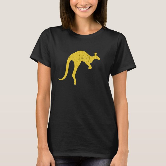 Kangaroo Aussie Australia Roo Yellow Kangaroo T-Shirt (Vorderseite)