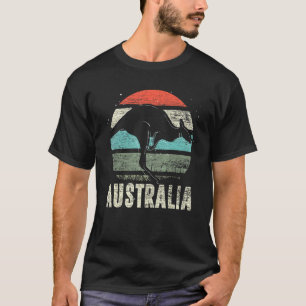 Kangaroo Aussie Zoo Animal Retro Australien T-Shirt