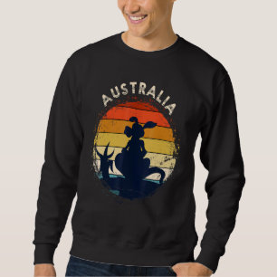 Kangaroo Australia Animal Aussie Retro Australien Sweatshirt