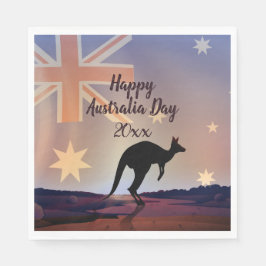 Kangaroo Australia Day Serviette