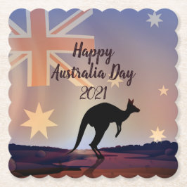 Kangaroo Australia Day Untersetzer