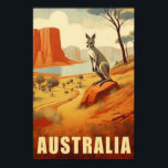 Kangaroo Australien Berühmter Vintage Travel Place Poster<br><div class="desc">Kangaroo Australien Vintag Berühmter Reiseort</div>