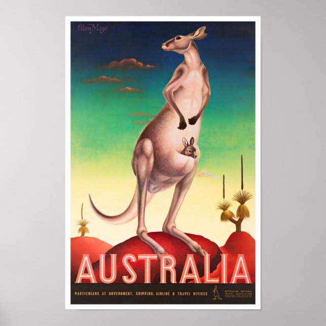 Kangaroo Australien Jahrtausende Poster (Vorne)