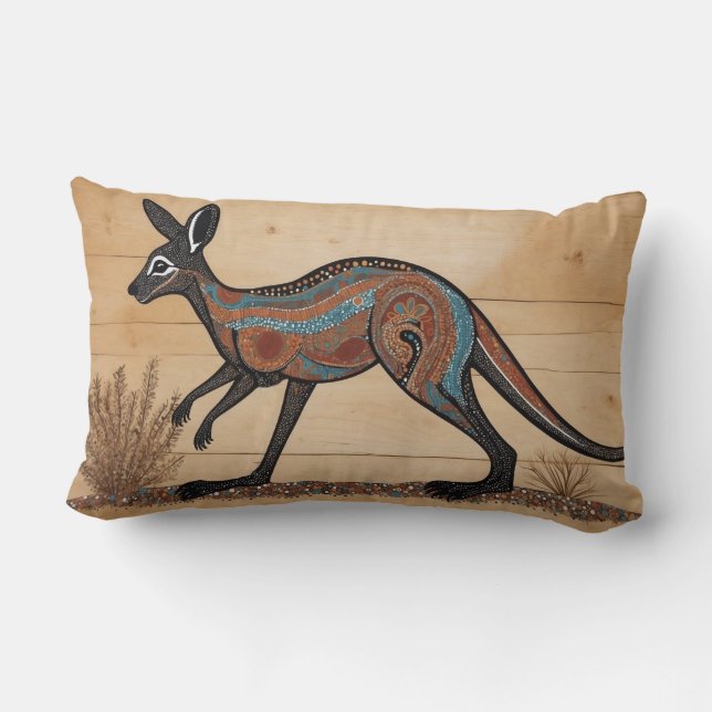 Kangaroo, australisch-australisch-australisch lendenkissen (Rückseite)