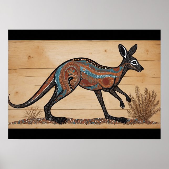 Kangaroo, australisch-australisch-australisch poster (Vorne)