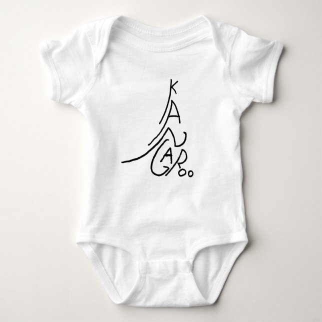 Kangaroo Baby Blue Onsie Strampler (Vorderseite)