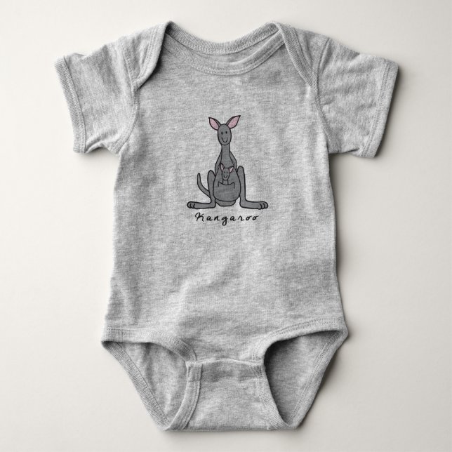 Kangaroo Baby Jersey Bodysuit Strampler (Vorderseite)