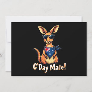 Kangaroo Bandana Australian Flag Celebrate Aussie Einladung