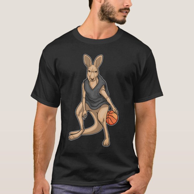 Kangaroo Basketball-Spieler Basketball T-Shirt (Vorderseite)