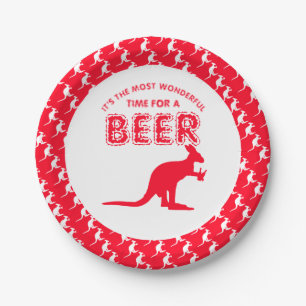 Kangaroo Beer, australisches Weihnachtsgebäck Pappteller