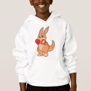 Kangaroo beim Boxen mit Boxhandschuhen Hoodie