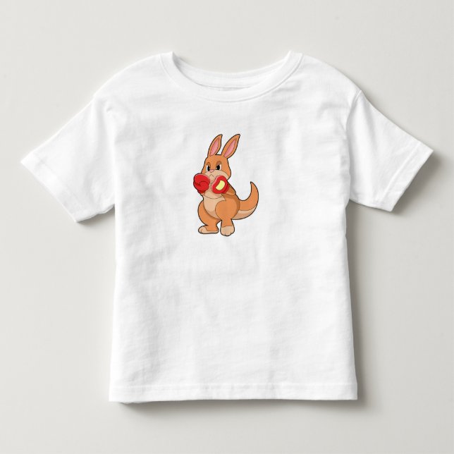 Kangaroo beim Boxen mit Boxhandschuhen Kleinkind T-shirt (Vorderseite)