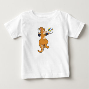 Kangaroo beim Volleyballsport Baby T-shirt