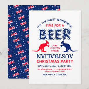 Kangaroo-Bier, Australische Flagge Weihnachtsfeier Einladung