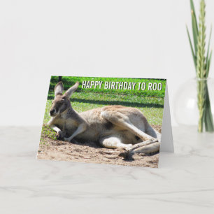 Kangaroo Bonne Anniversaire à la Carte Roo