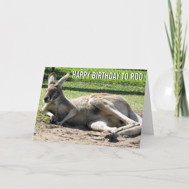 Kangaroo Bonne Anniversaire à la Carte Roo (Devant)