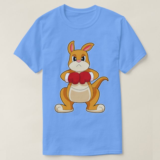 Kangaroo Boxer Boxhandschuhe Boxen T-Shirt (Design vorne)