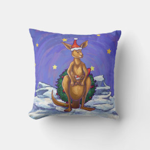Kangaroo Christmas Starry Night Kissen