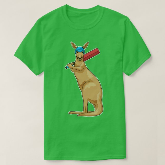 Kangaroo Cricket Cricket Flecket T-Shirt (Design vorne)