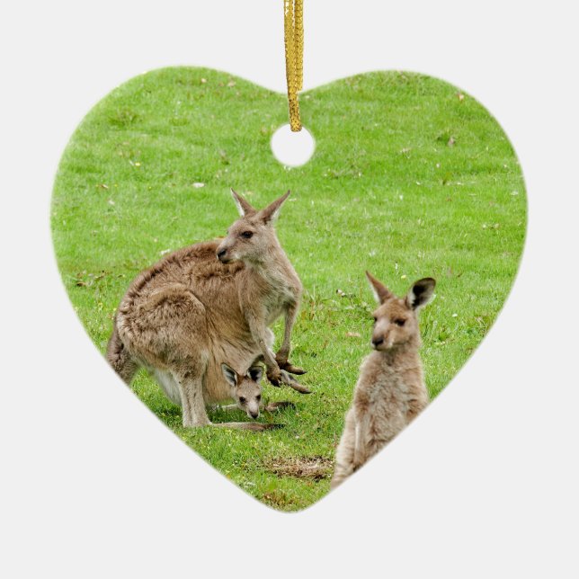 Kangaroo-Design Keramikornament (Vorne)
