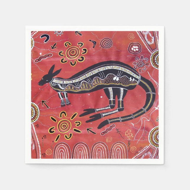 Kangaroo Dreaming Napkins Serviette (Vorderseite)